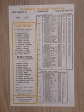 Southport v Brentford