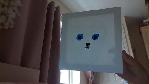 Hand made painting polar - hand,