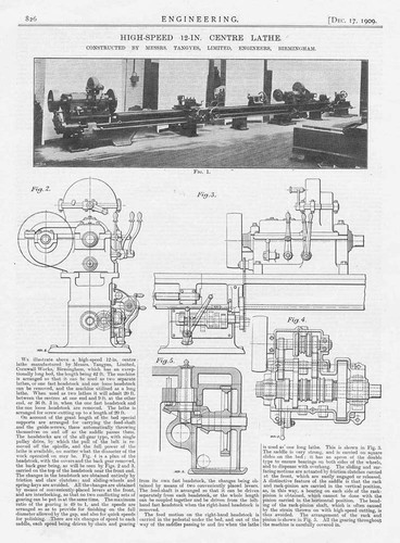 1909 antique engineering print - antique,