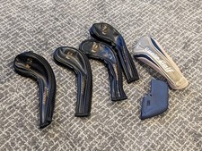 THE MASTERS GRAPHITE Golf Iron Head Covers 5 6 7 9 Long Neck Zipped & Eagle Golf