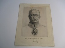 ANTIQUE WW1 ETCHING OFFICER