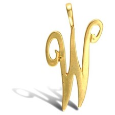 9ct gold initial - 9ct, script
