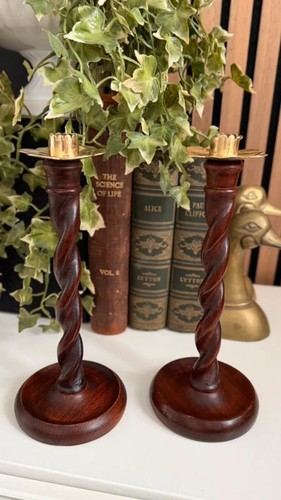 Vintage dark wooden - , barley