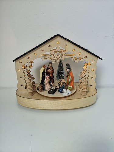 Wooden christmas nativity - christmas,