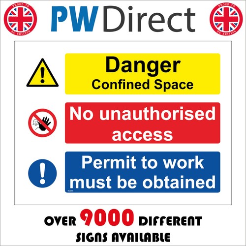 Sign danger confined space - sign,