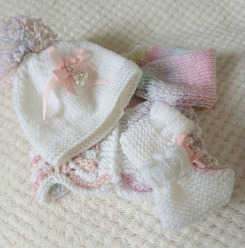 Hand knitted baby - , set