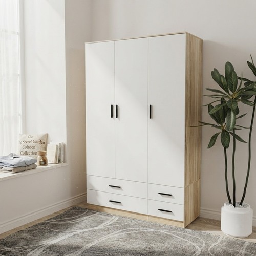 Modern wardrobe oak white - modern,
