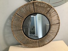 Wicker round mirror 60cm diameter 