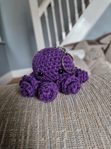 Handmade crochet octopus - octopus, key