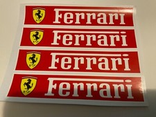 4x Ferrari Racing Vinyl Decals