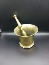Vintage Brass Pestle (105mm) And Mortar (192mm)