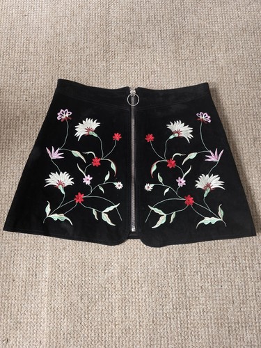 Zara real suede - suede, embroidered
