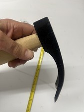 ADZE HAMMER WITH WOOD HANDLE - WOODWORKING AXE + CLAW - curved blade