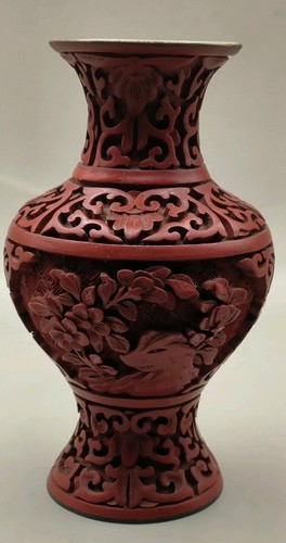 Vintage chinese red cinnabar - chinese,