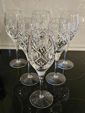 Set of 6 Stuart Cut Crystal Wine Glasses - Excellent Condition. Signed