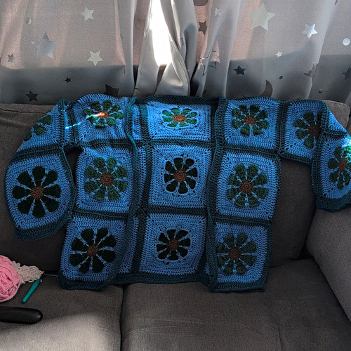 Handmade crochet granny square - handmade,