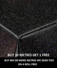 Premium Heavy Black Sparkle Glitter Tablecloth Vinyl Oil Cloth PVC Fabric