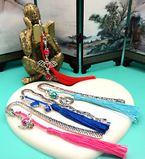 Lovely GIFT! Metal Bookmark ANY CHARM U CHOOSE! TASSEL PERSONALISED READERS XMAS