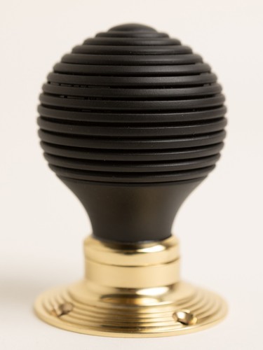 Beehive door knobs ebonised - door,