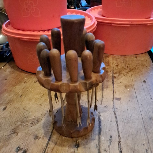 Wooden cocktail forks - cocktail,