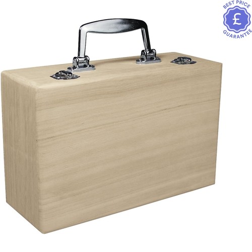Chic wooden suitcase with - wooden,
