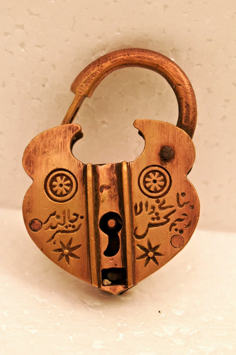 Vintage brass padlock - vintage,
