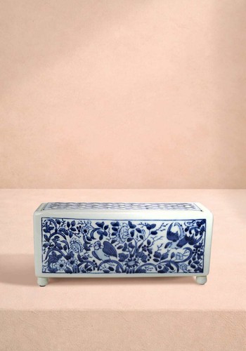 Delft tulipiere rectangle vase - tulipiere,