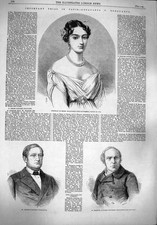 Original Old Antique Print