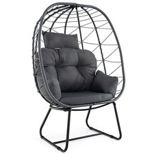 COSTWAY PE Wicker Egg Chair