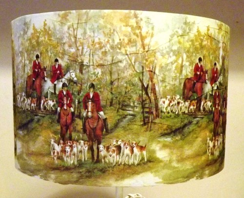 Hunting lampshade horse - lampshade,