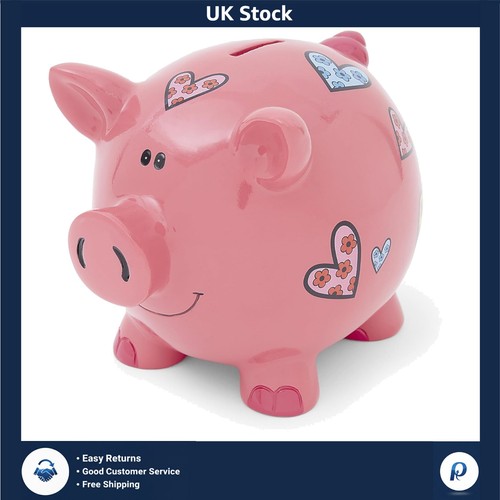 Large pink piggy - large, bank