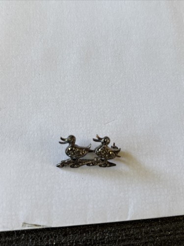 Victorian marcasite brooch - marcasite,