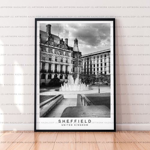 Sheffield print unframed - sheffield,