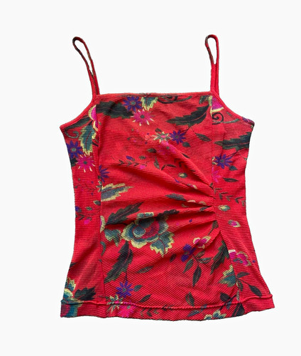 Vivienne tam red floral sheer - tam,