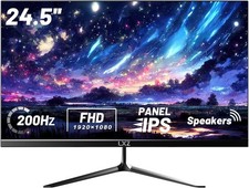 LXZ 24.5 Inch Gaming Monitor 200Hz FHD 1080p, 1ms, DP/HDMI, Eye Care