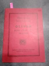 Oliver Row Crop70 Tractor Operating Instructions