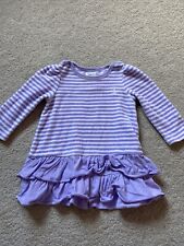 Ralph Lauren 9 Months Baby Girl Velour Dress And Knickers Lilac