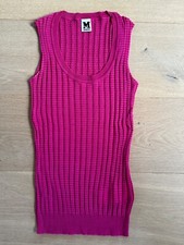 M Missoni Long Line Cerise Pink Tank Top Size IT 44 UK 10 12
