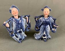 Pair Antique Porcelain Nodding