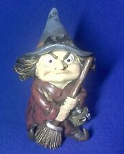 Nemesis Now Original - 'TOIL' Witch Figurine - Cute 93mm Witch with Bag & Broom