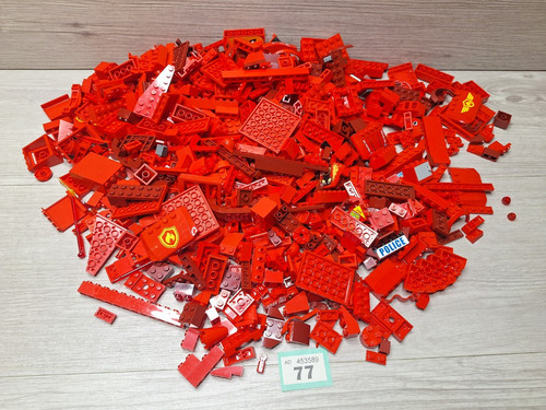 Lego 1000g red bricks - kg-1000g,