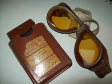 VINTAGE AVIATION, SNOW, MOTORCYCLE, GOGGLES, JUNE 1955. BOXED. 22 G 901  25 M U