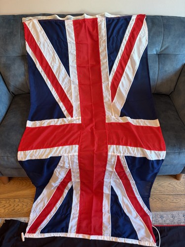 Vintage linen union jack flag - jack,