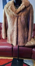 Women's Mink Coat, Fawn/Light Brown, Sm/Med, VGC, Next Day Delivery
