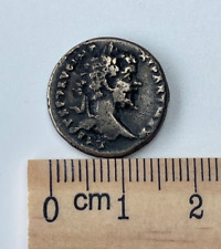Roman Silver Denarius Septimus Severus - Victory Holding Wreath Over Shield