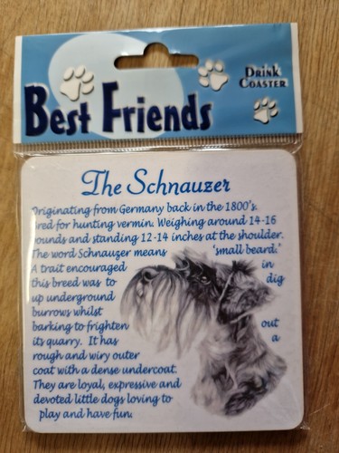 Schnauzer coaster miniature - schnauzer,