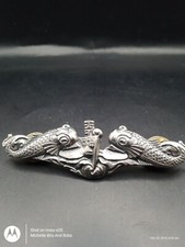 Pewter Submarine Dolphin US Navy Military Hat Pin