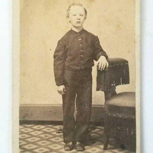 Cdv photo boy standing - photo,