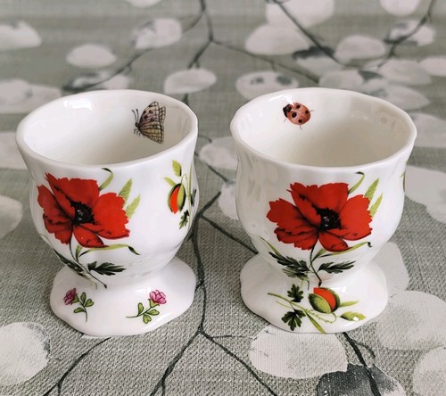 Butterfly china poppies egg - china, 2x