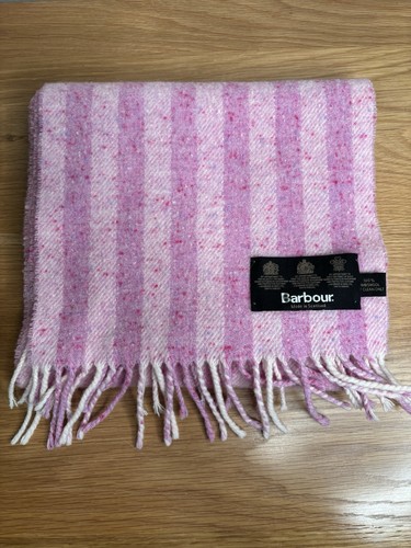 Barbour lambswool scarf pink - lambswool,